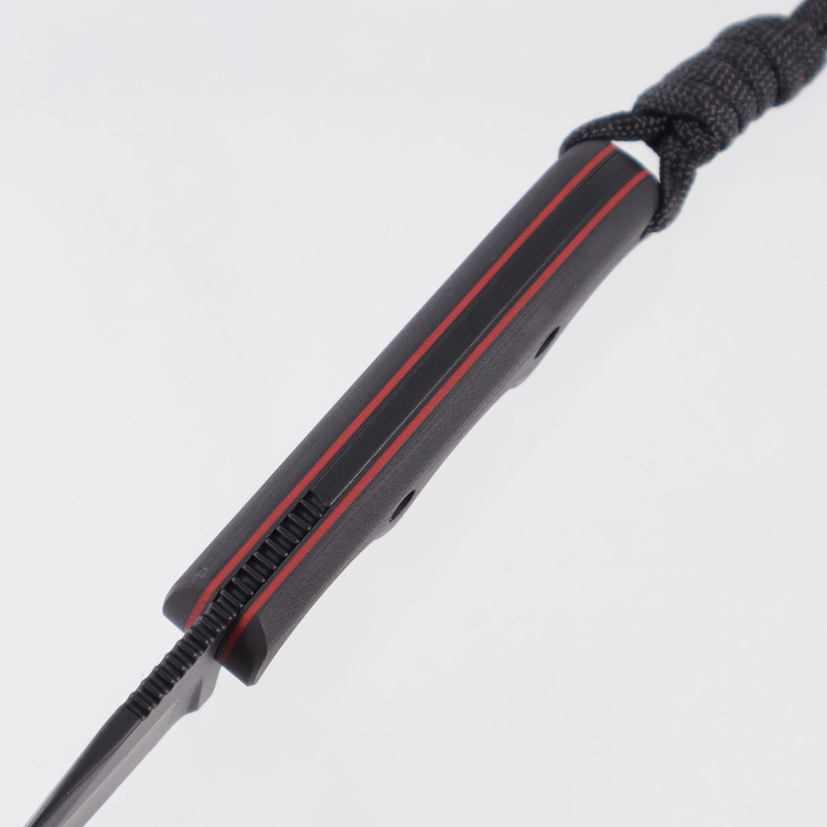 Alan Folts Minimalist Spear Point - Black G10 Scales w/ Red Liners - Black Coated CPM-154