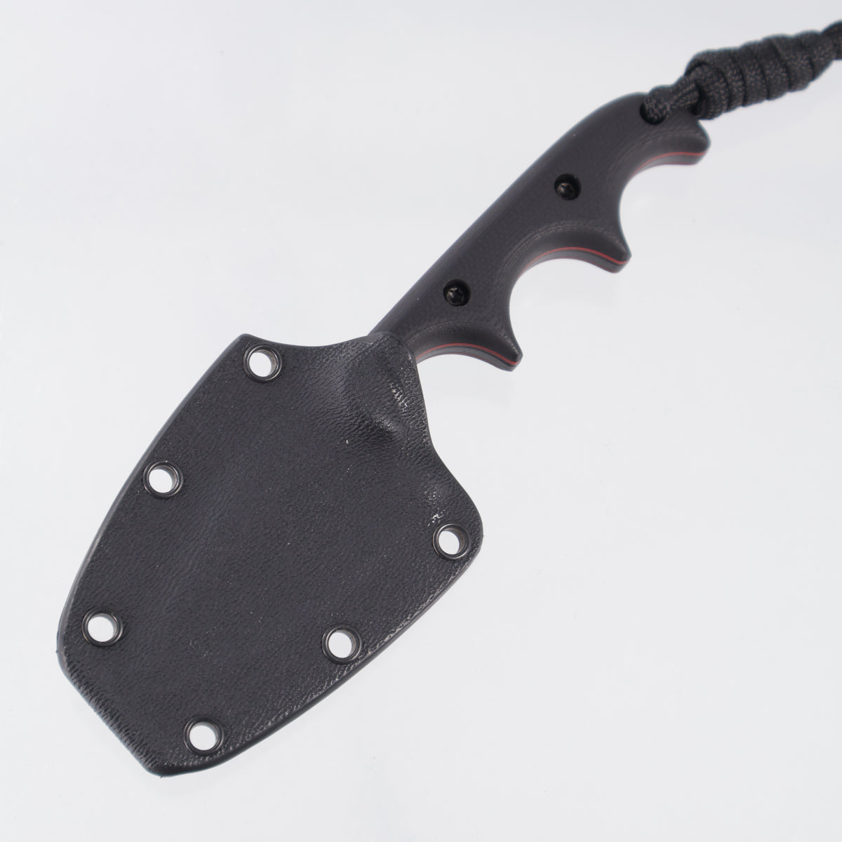 Alan Folts Minimalist Spear Point - Black G10 Scales w/ Red Liners - Black Coated CPM-154