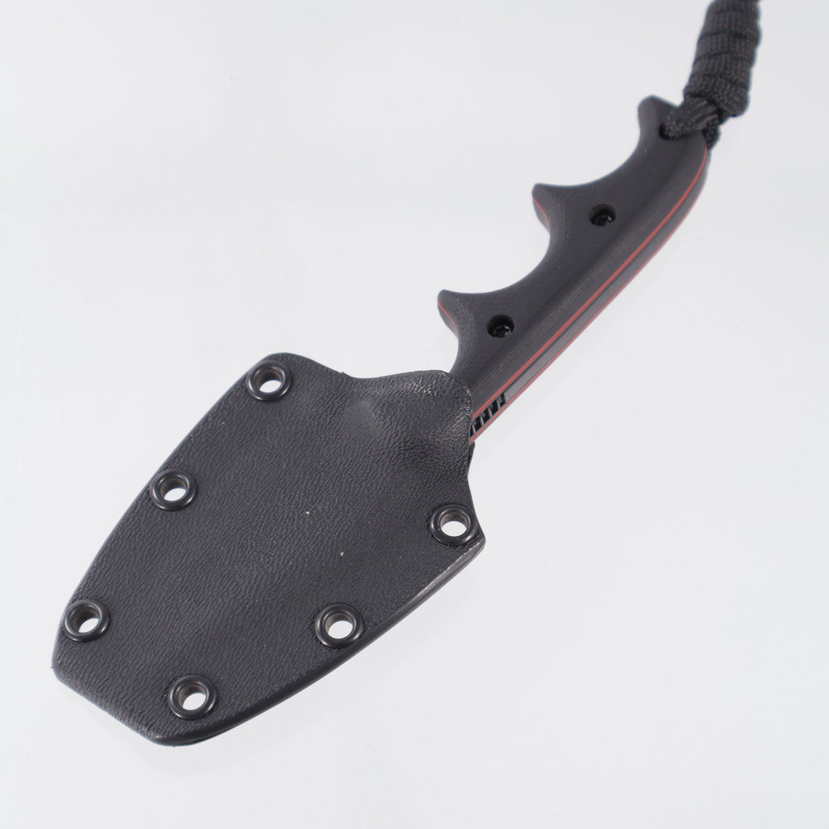 Alan Folts Minimalist Spear Point - Black G10 Scales w/ Red Liners - Black Coated CPM-154