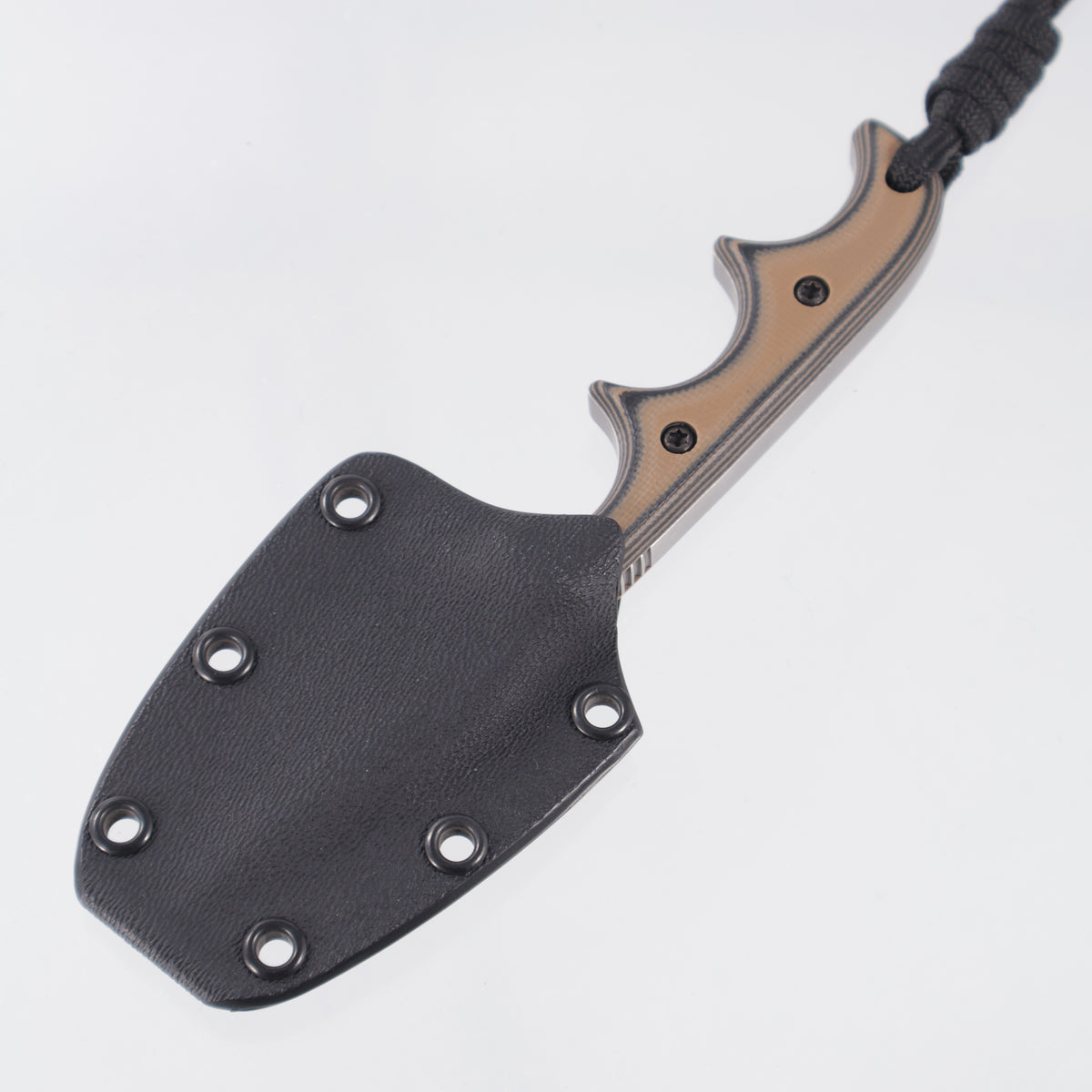 Alan Folts Minimalist X2 Spear Point - Coyote/Black G10 Scales - Tumbled CPM-154