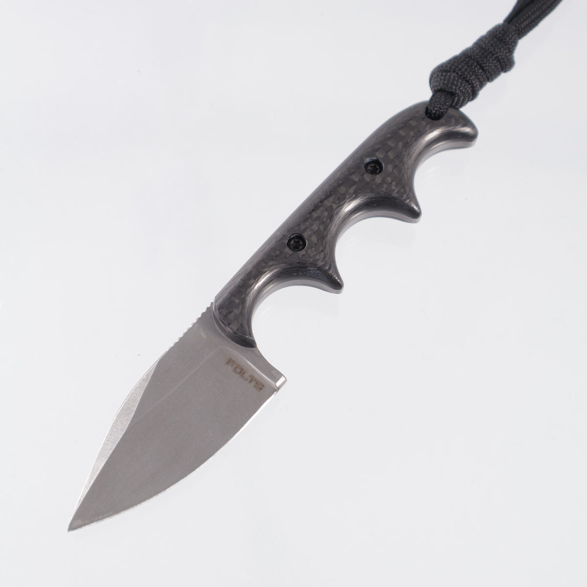 Alan Folts Minimalist Spear Point - Carbon Fiber Scales - Tumbled CPM-154