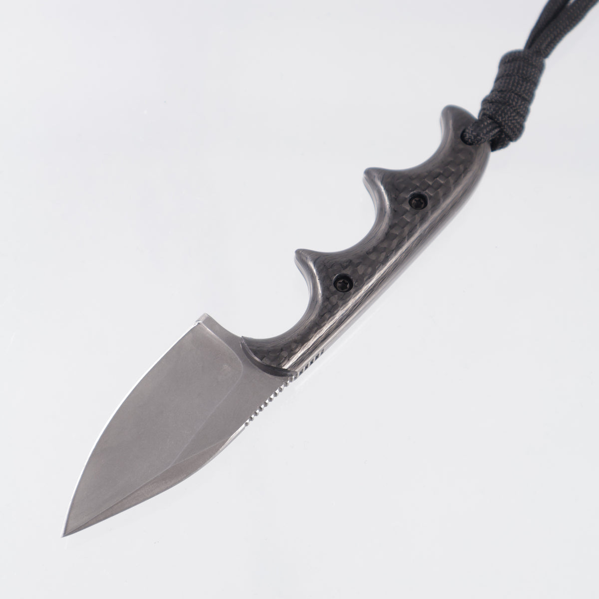 Alan Folts Minimalist Spear Point - Carbon Fiber Scales - Tumbled CPM-154