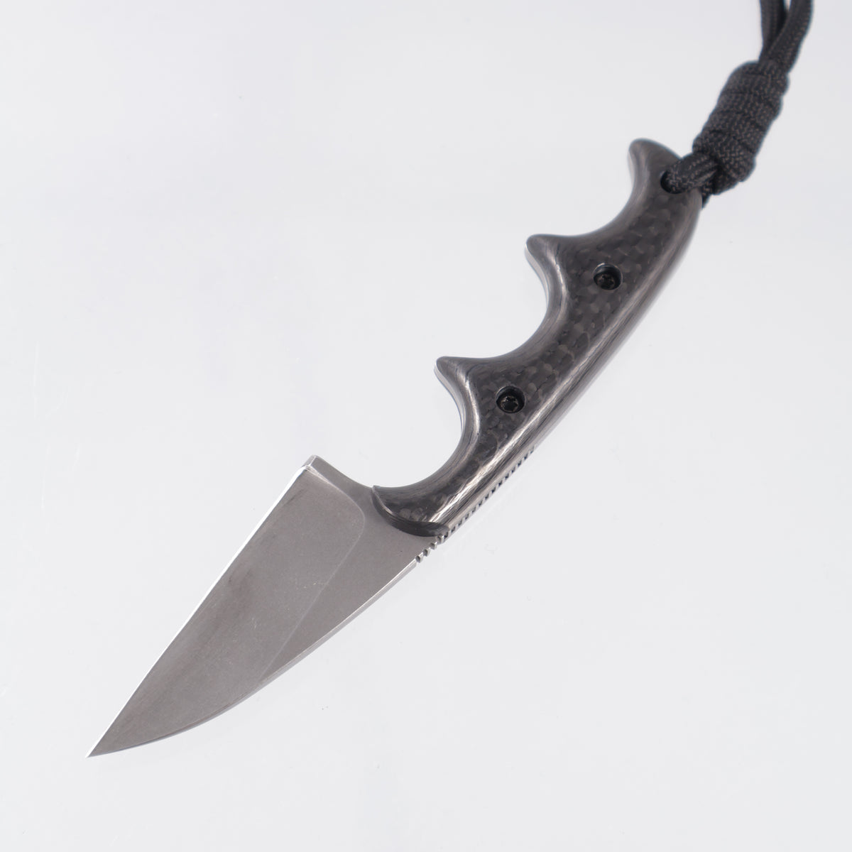 Alan Folts Minimalist Wharncliffe - Carbon Fiber Scales - Tumbled CPM-154