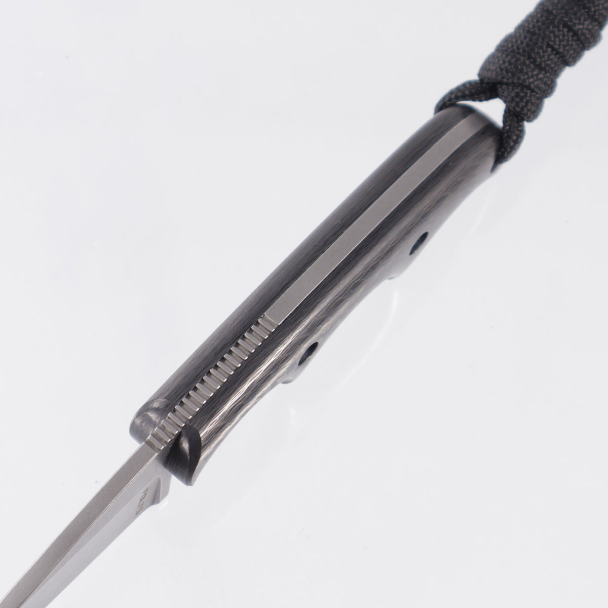 Alan Folts Minimalist Wharncliffe - Carbon Fiber Scales - Tumbled CPM-154