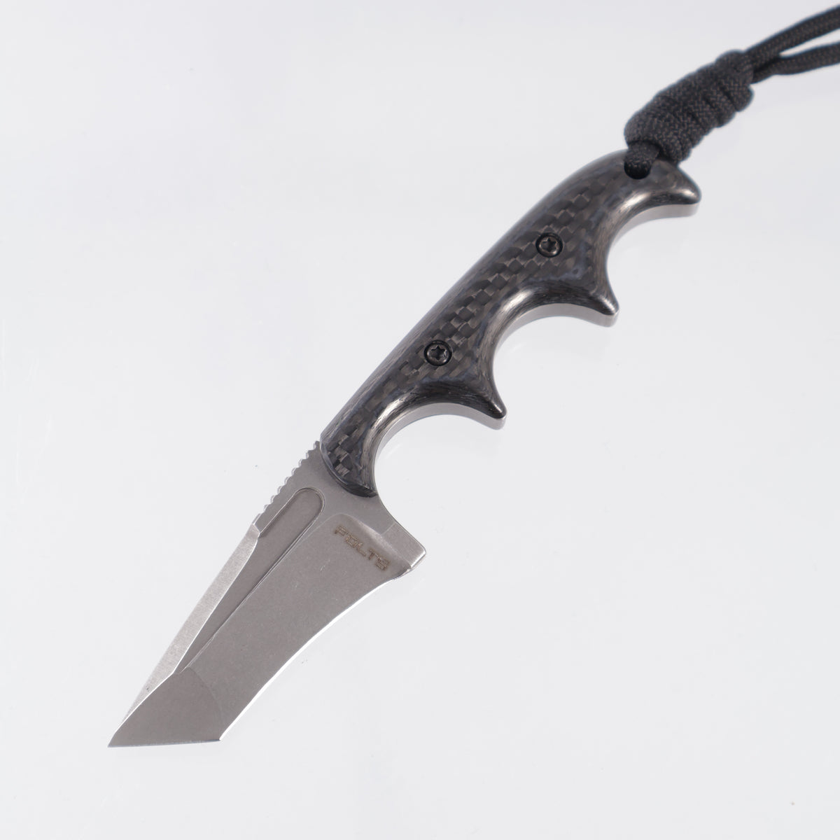 Alan Folts Minimalist X2 Recurve Tanto - Carbon Fiber Scales - Tumbled CPM-154