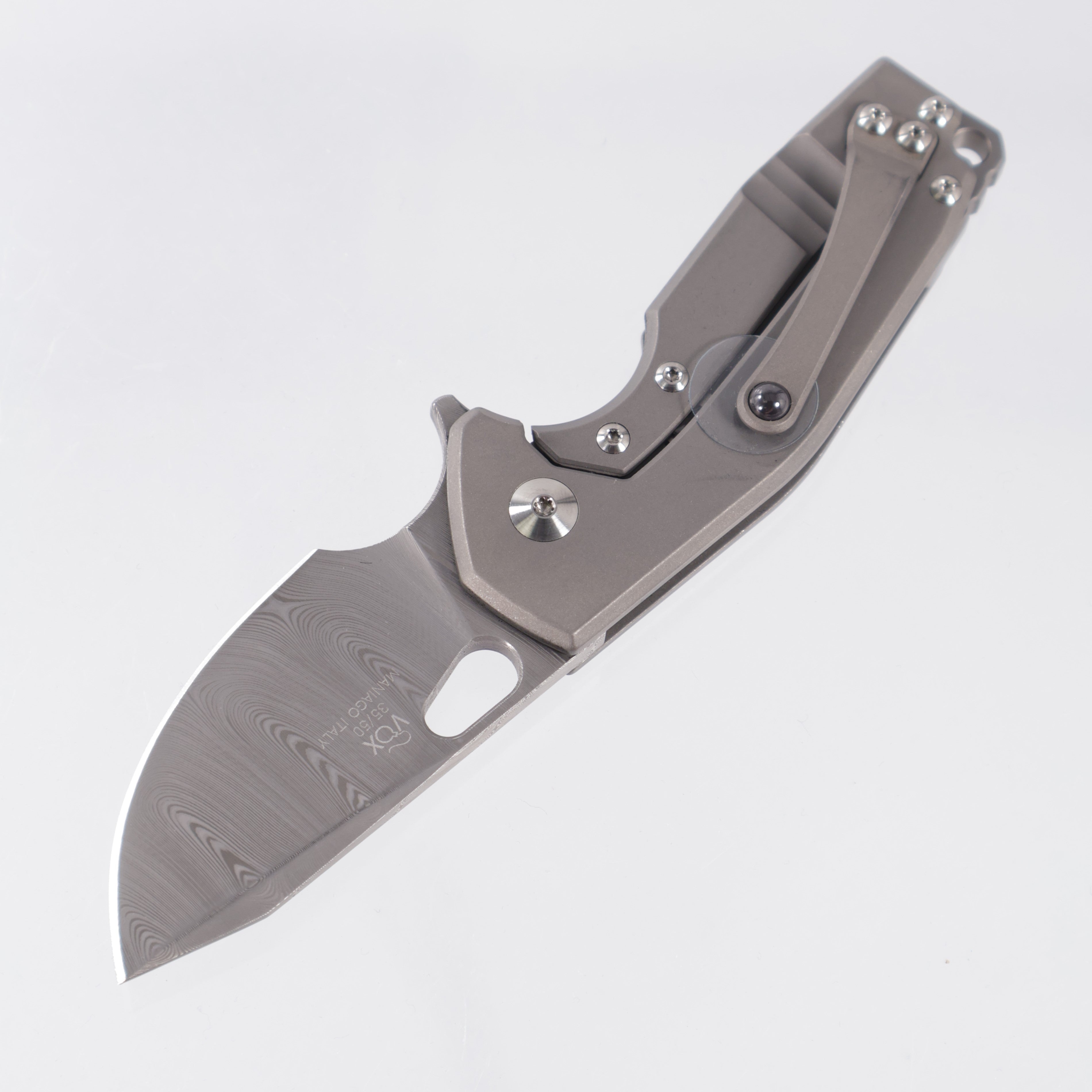 Fox Knives Suru - Stonewash Titanium - Damasteel - FX-526 DTI