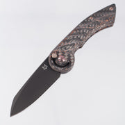 Fox Knives Radius - Copper Snakeskin Fat Carbon w/ Rosegold Hardware - Black PVD M390 - FX-550 CFB