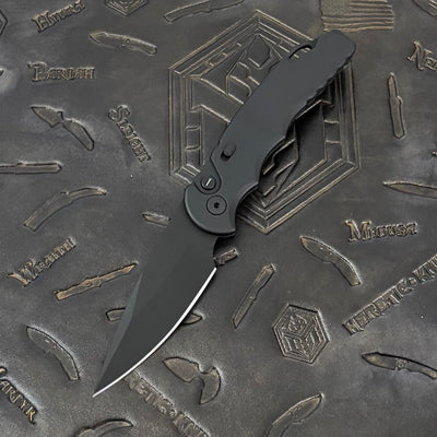 Pro-Tech TR-5 Operator - Black Aluminum w/ Tritium Button Inlay & Safety - Sterile DLC S35VN - T503-Operator
