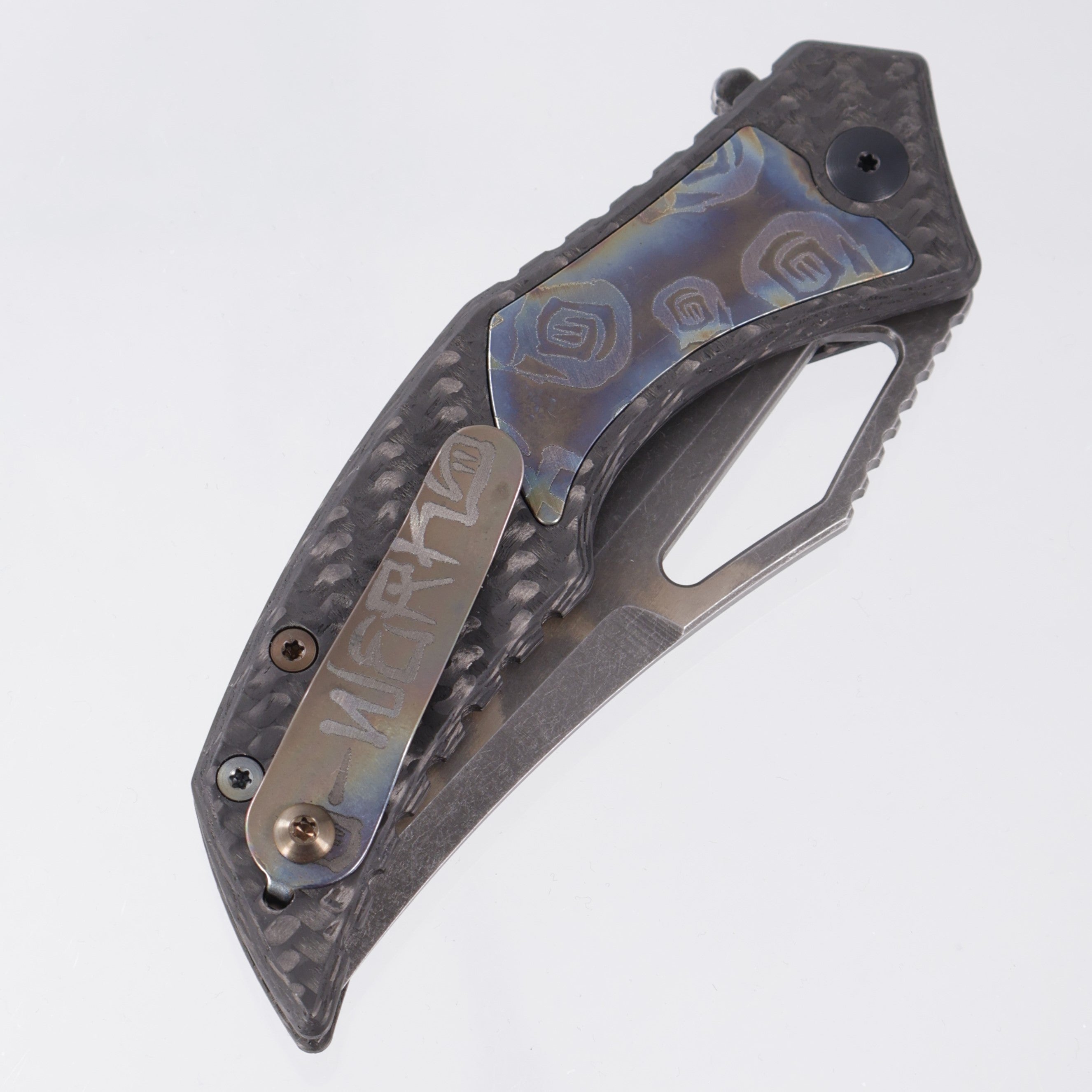 G-Werks Backstrom - Twill Carbon Fiber w/ Dumpster Fire Inlays - Shell Shock 3V Sean Marfione Slum Grind