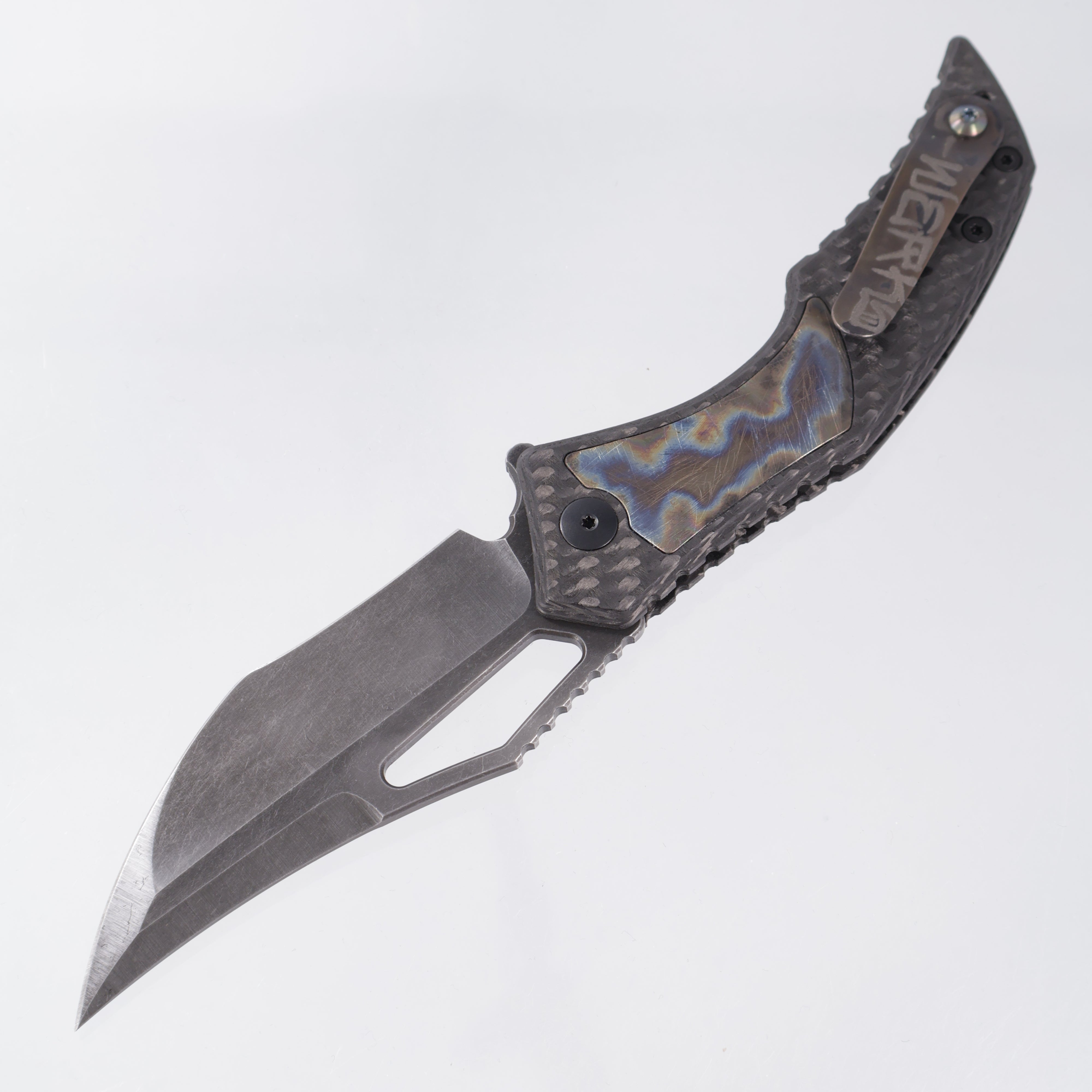 G-Werks Backstrom - Twill Carbon Fiber w/ Dumpster Fire Inlays - Acid Rain 3V Sean Marfione Slum Grind