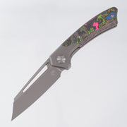 Gecko Customz Knifeworks Pictus Bolster Lock - Darkwash Titanium & 80s Camo Carbon - Darkwash S90V - BR-OP Exclusive
