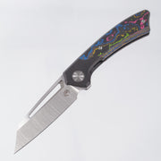 Gecko Customz Knifeworks Pictus Bolster Lock - Blackwash Titanium & 80s Camo Carbon - Satin S90V - BR-OP Exclusive