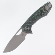 Gecko Customz Knifeworks - Sikorae Lite Flipper - Kelp Bed Camo Carbon - Stonewash Magnacut