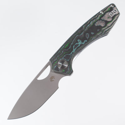Gecko Customz Knifeworks - Sikorae Lite Non-Flipper - Kelp Bed Camo Carbon - Stonewash Magnacut