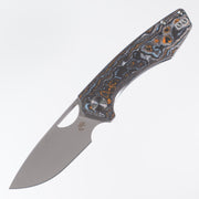 Gecko Customz Knifeworks - Sikorae Lite Non-Flipper - Gulf Camo Carbon - Stonewash Magnacut