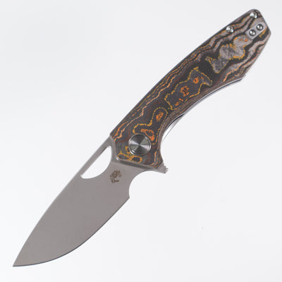 Gecko Customz Knifeworks - Sikorae Lite Flipper - 70s Camo Carbon - Stonewash Magnacut