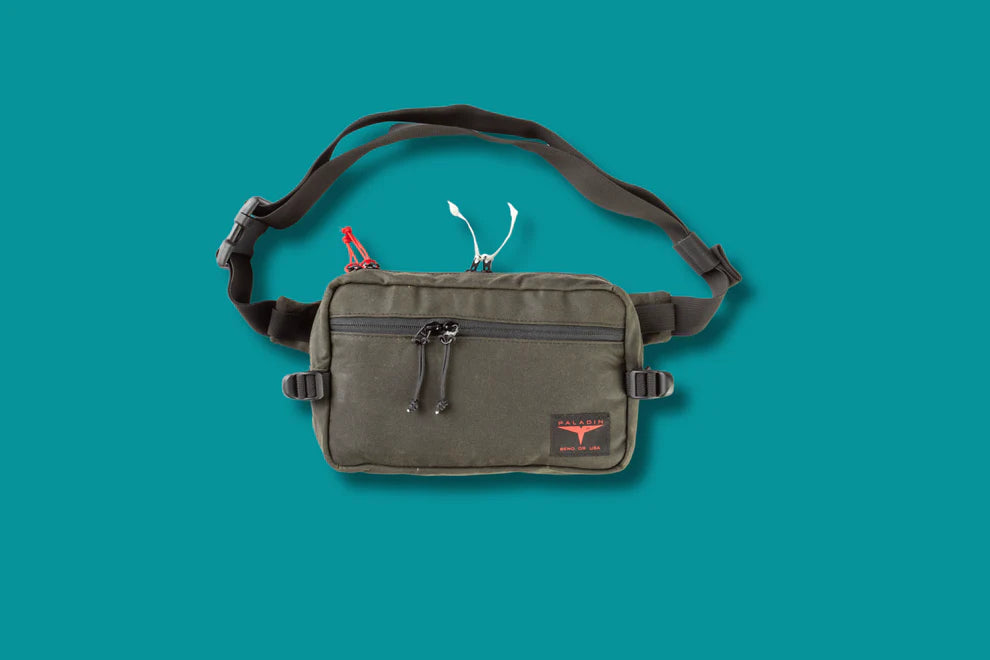 Paladin 33 Outback MK.3 XL Concealed Carry Sling Bag - Dark Green 10oz British Millerain Waxed Canvas