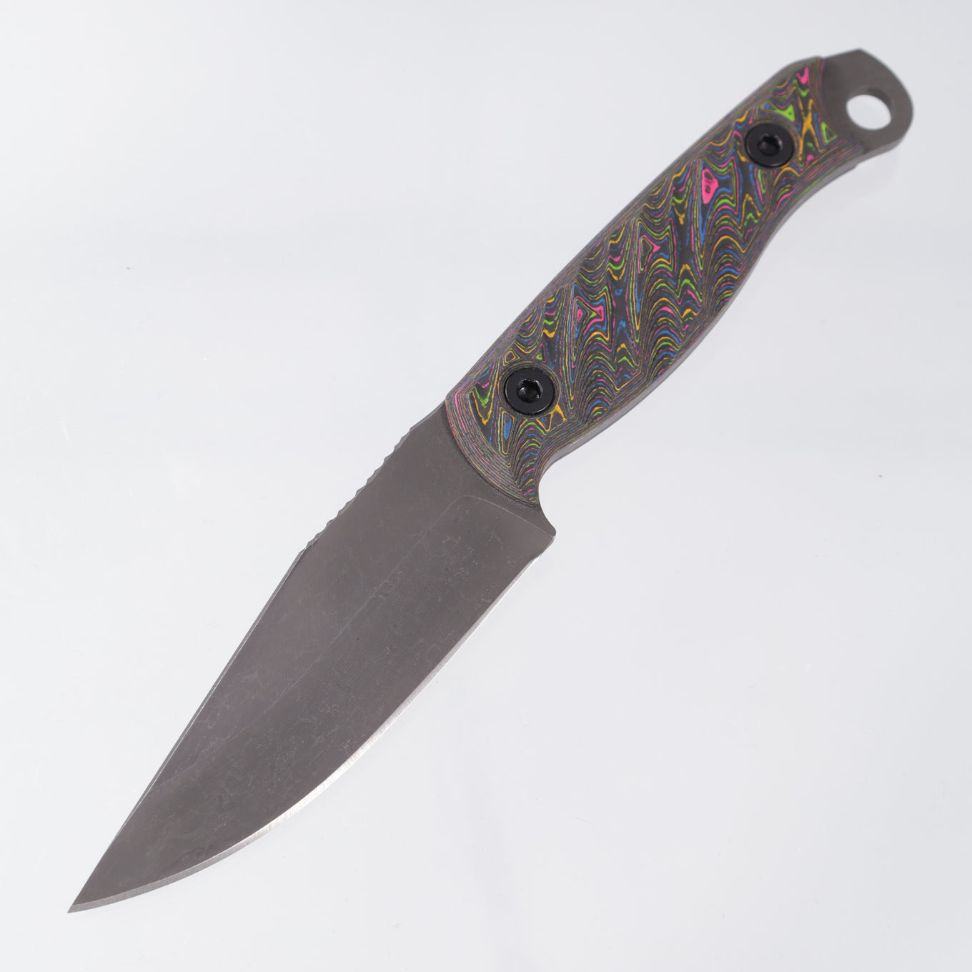 Half Face Blades Crow Jr. - Textured 80s Camo Carbon Scales - Dark Stonewash S45VN - BROP Exclusive