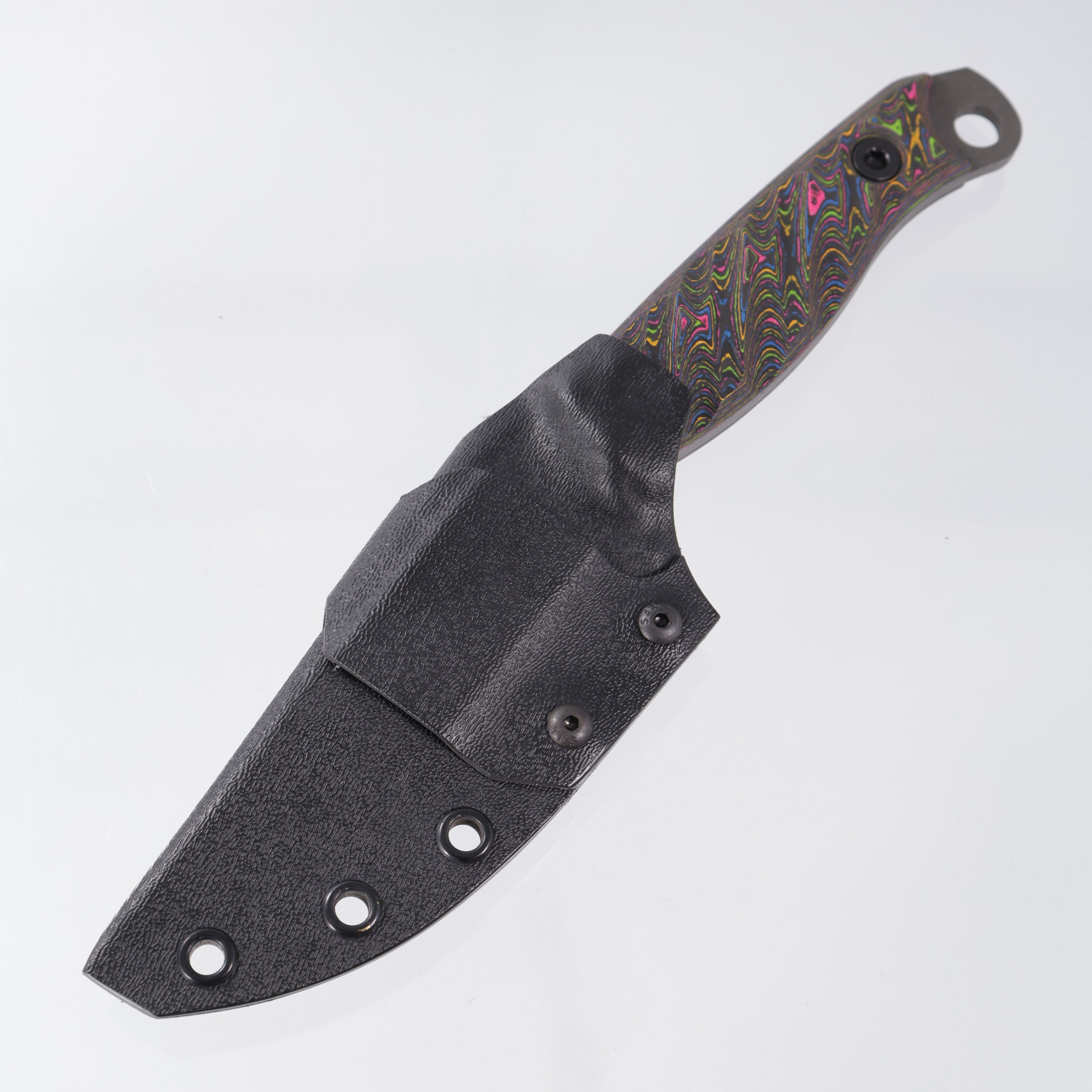 Half Face Blades Crow Jr. - Textured 80s Camo Carbon Scales - Dark Stonewash S45VN - BROP Exclusive