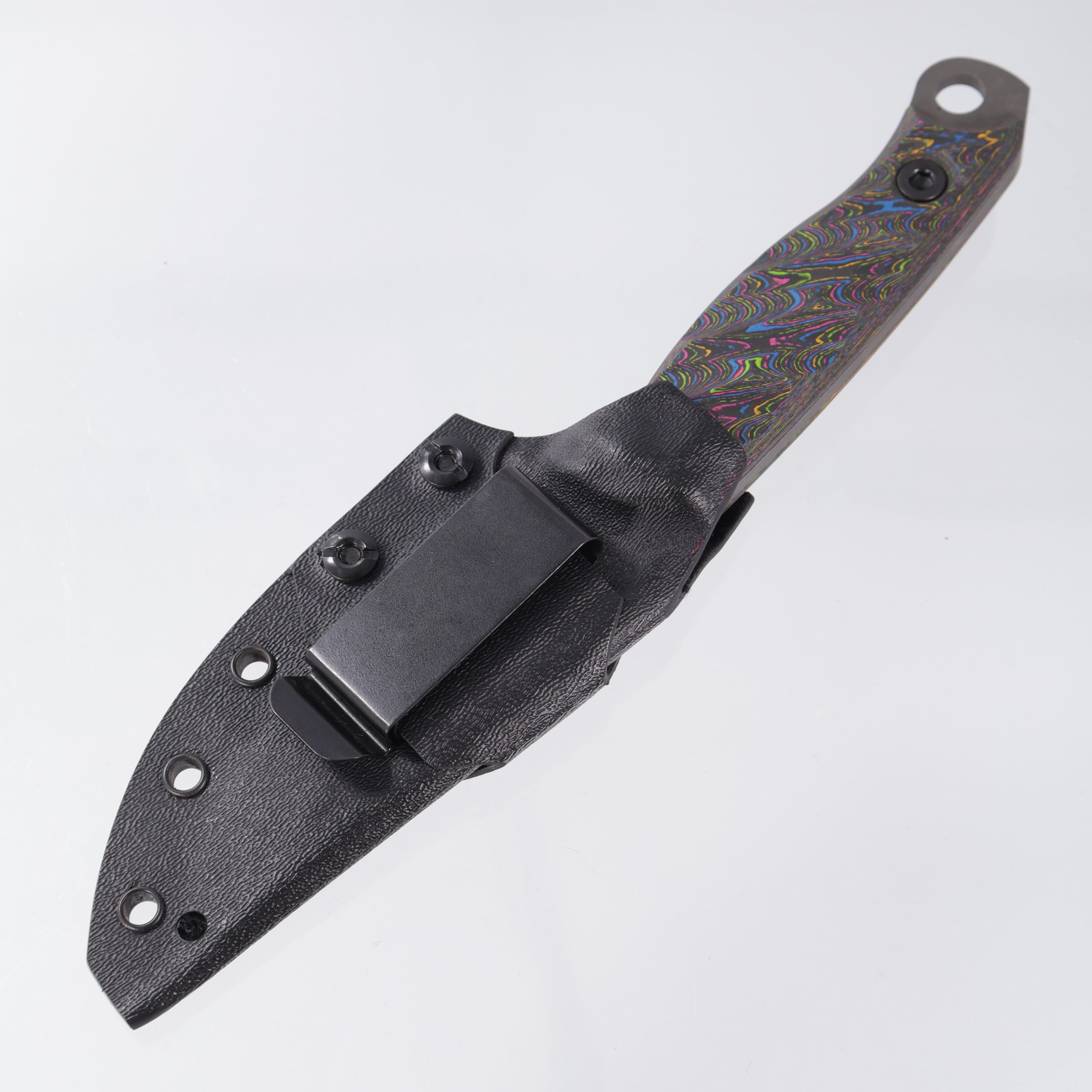 Half Face Blades Crow Jr. - Textured 80s Camo Carbon Scales - Dark Stonewash S45VN - BROP Exclusive