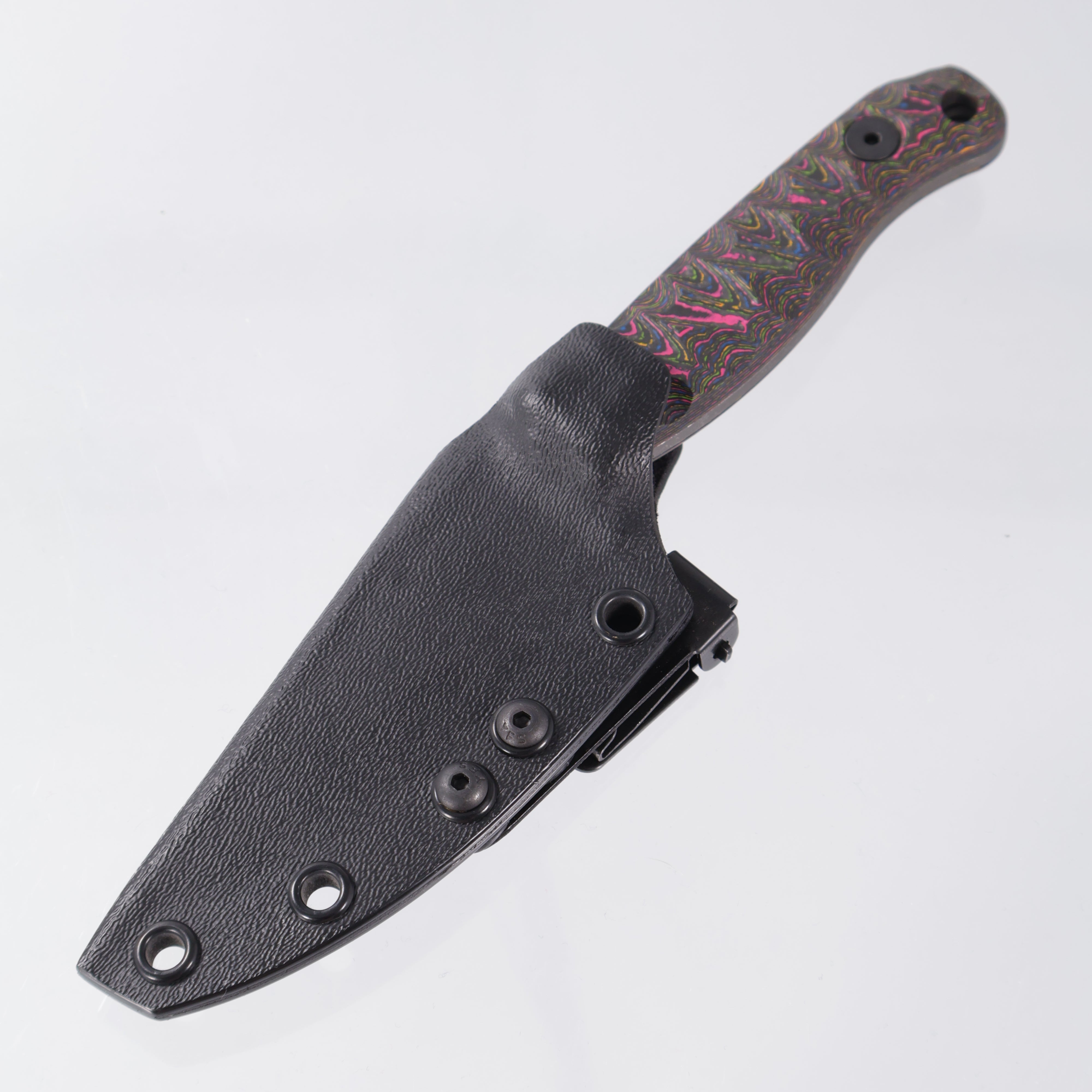 Half Face Blades Feather Light - Textured 80s Camo Carbon Scales - Dark Stonewash S45VN - BROP Exclusive