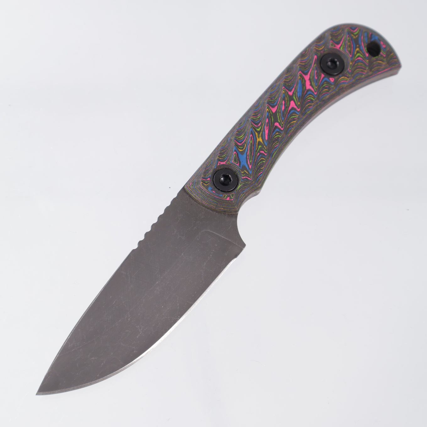 Half Face Blades Cav Jr. - Textured 80s Camo Carbon Scales - Dark Stonewash S45VN - BROP Exclusive