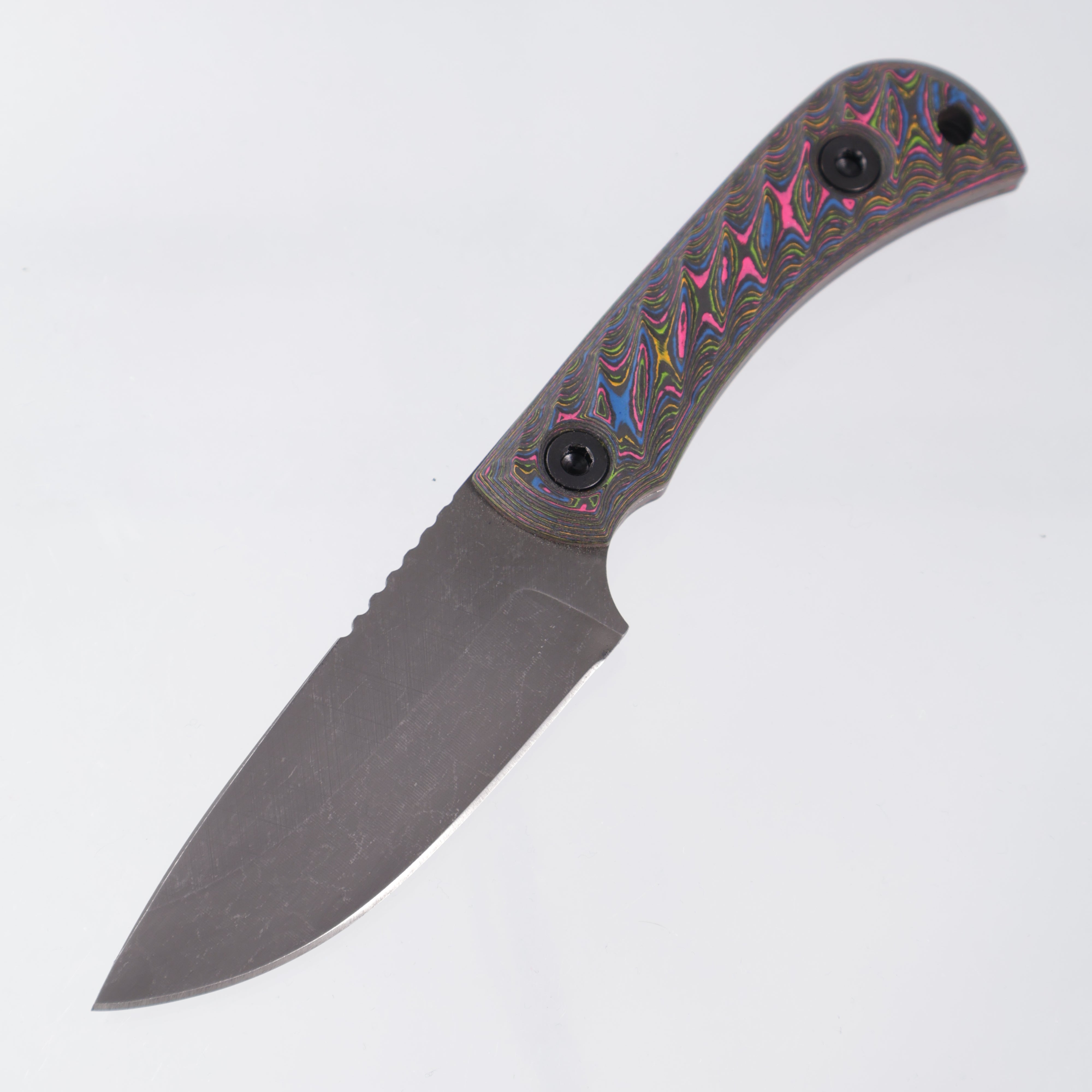 Half Face Blades Cav Jr. - Textured 80s Camo Carbon Scales - Dark Stonewash S45VN - BROP Exclusive