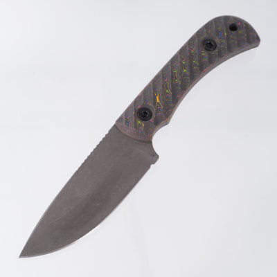 Half Face Blades Cav - Textured 80s Camo Carbon Scales - Dark Stonewash S45VN - BROP Exclusive
