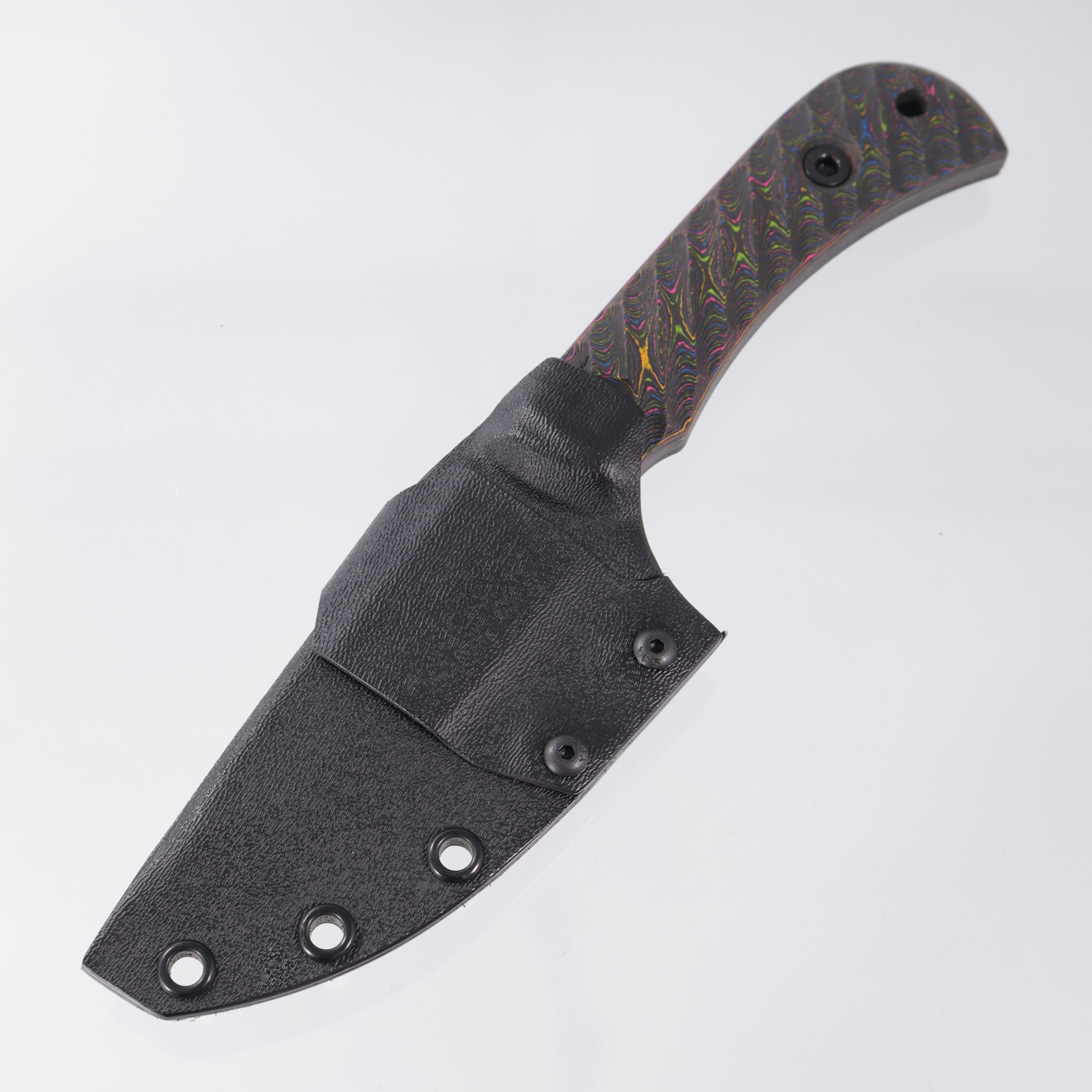Half Face Blades Cav - Textured 80s Camo Carbon Scales - Dark Stonewash S45VN - BROP Exclusive