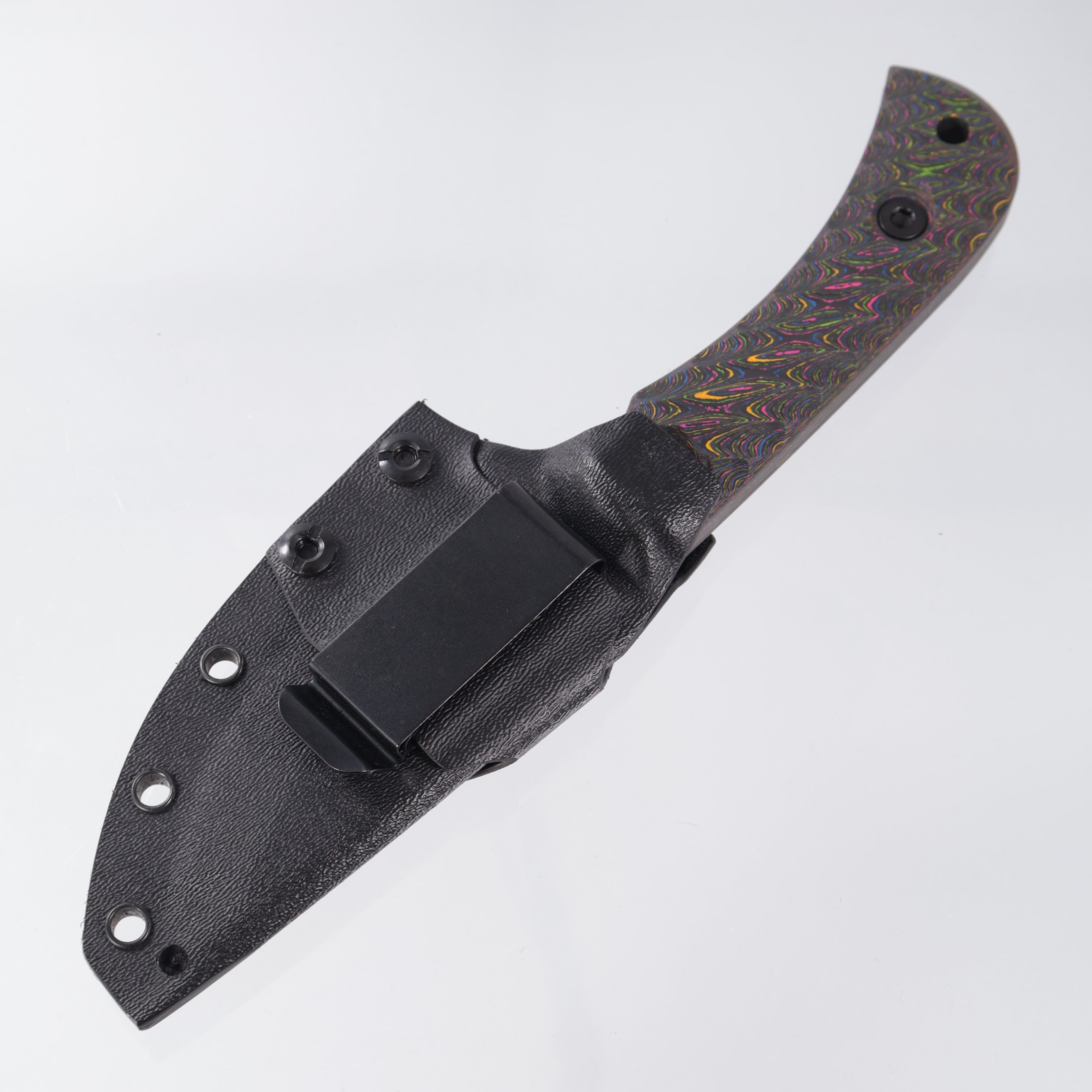 Half Face Blades Cav - Textured 80s Camo Carbon Scales - Dark Stonewash S45VN - BROP Exclusive