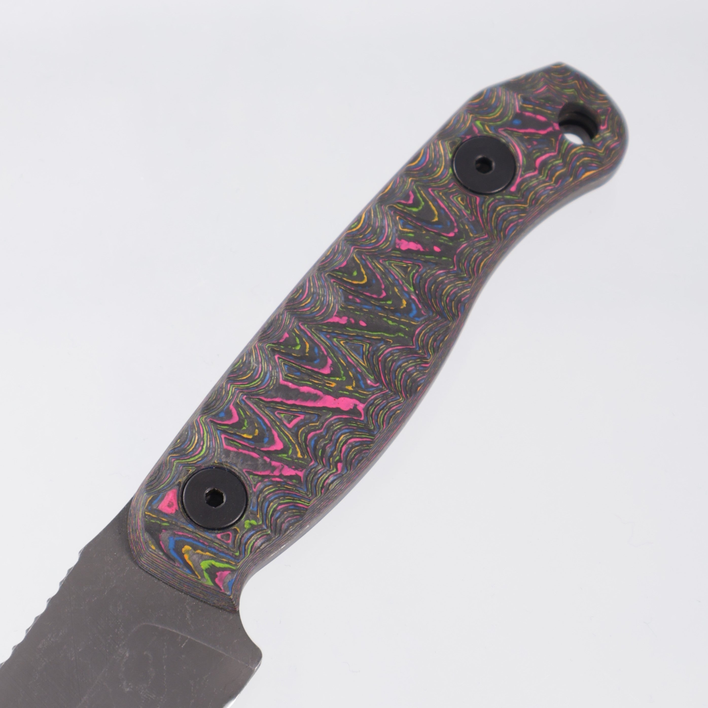 Half Face Blades Feather Light - Textured 80s Camo Carbon Scales - Dark Stonewash S45VN - BROP Exclusive