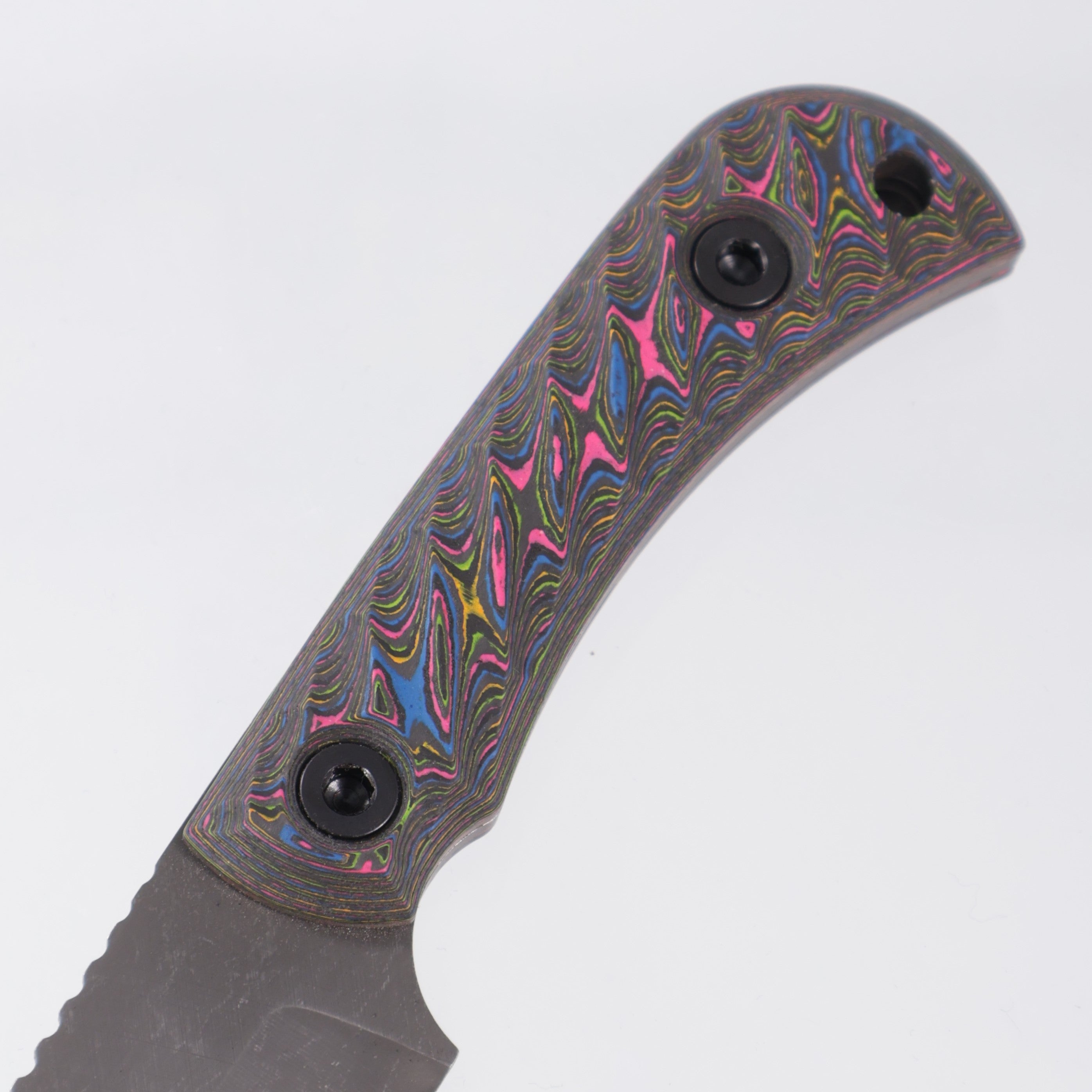 Half Face Blades Cav Jr. - Textured 80s Camo Carbon Scales - Dark Stonewash S45VN - BROP Exclusive