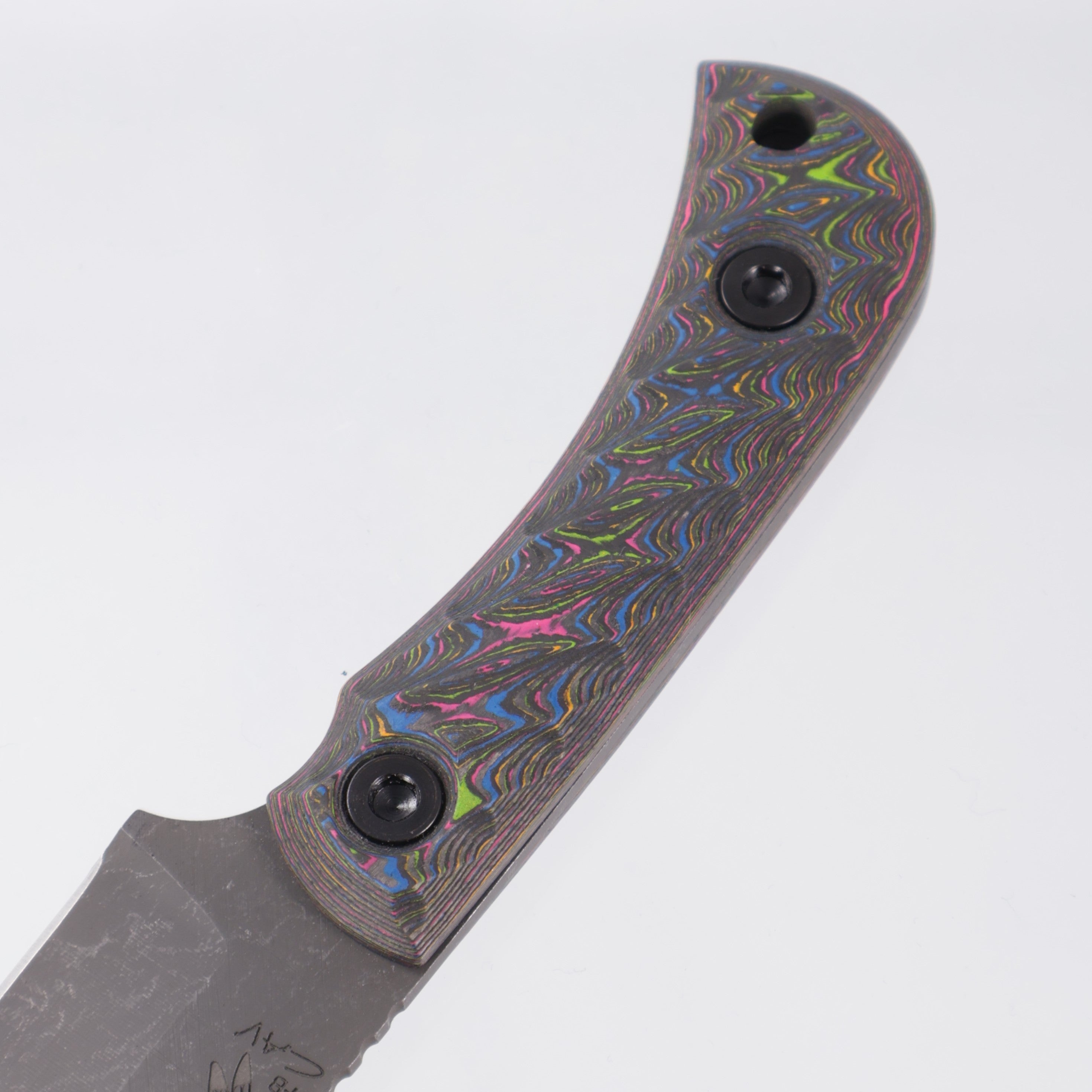 Half Face Blades Cav Jr. - Textured 80s Camo Carbon Scales - Dark Stonewash S45VN - BROP Exclusive