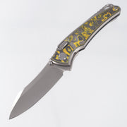 Hawk Knives Talon - Brightwash Titanium w/ Neon Orange Camo Carbon - Brightwash M390