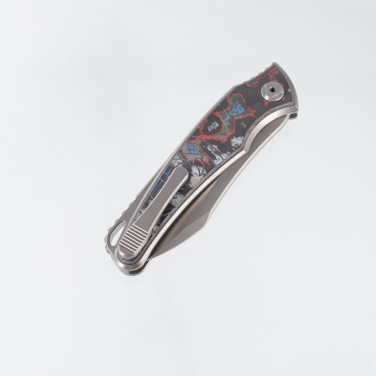 Hawk Knives Talon Auto - Brightwash Titanium w/ America Camo Carbon - Brightwash M390