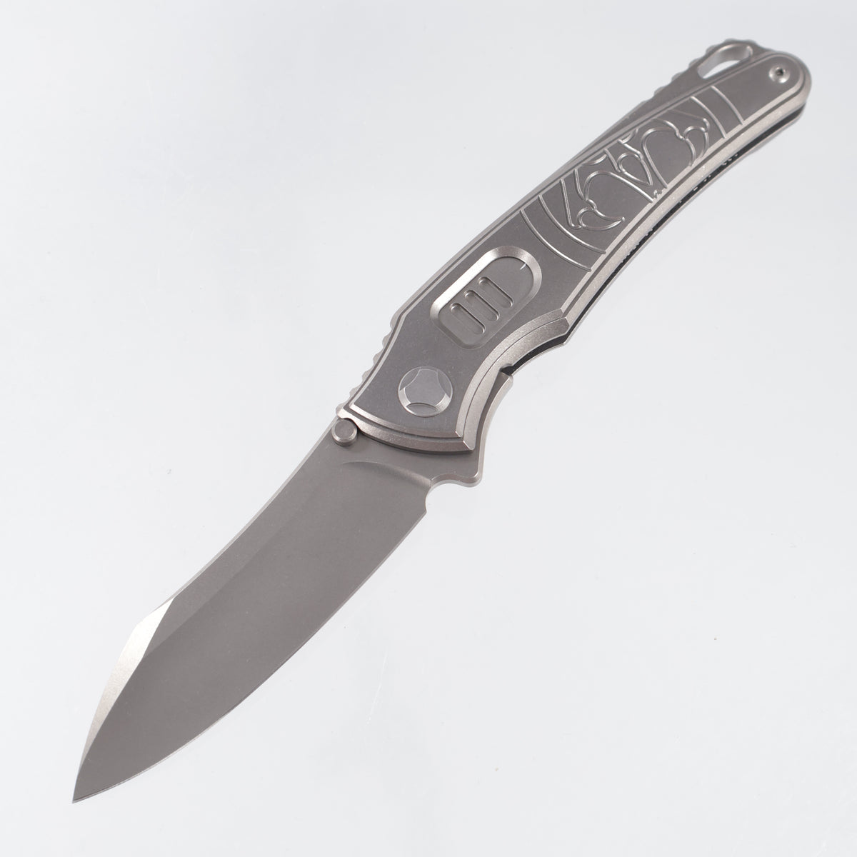 Hawk Knives Talon Auto - Full Brightwash Titanium - Brightwash M390