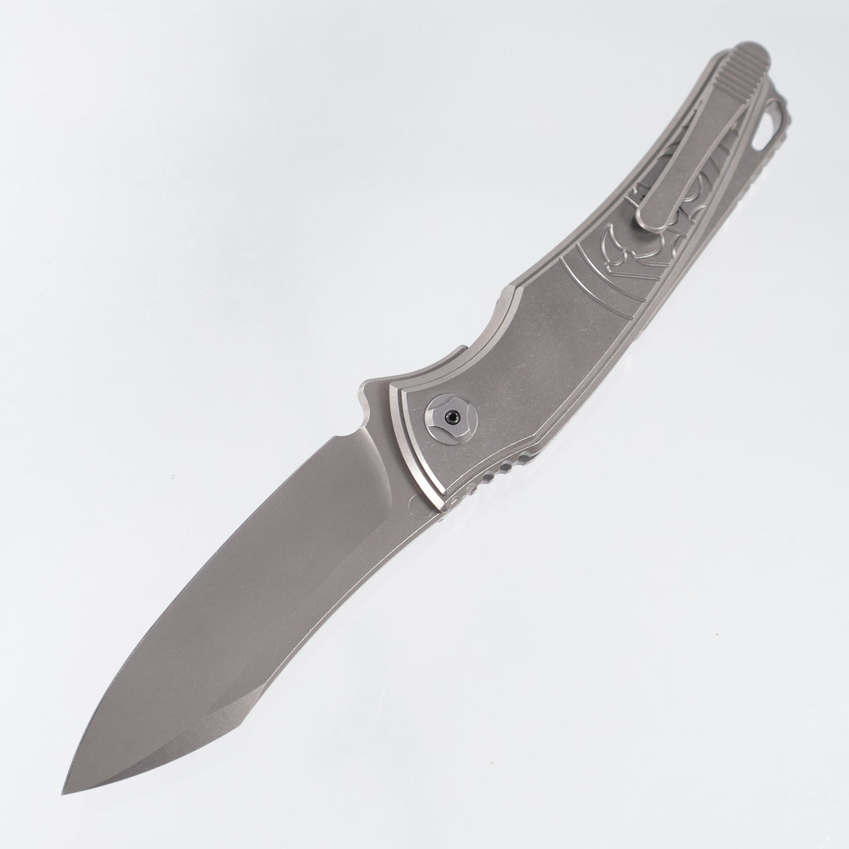 Hawk Knives Talon Auto - Full Brightwash Titanium - Brightwash M390