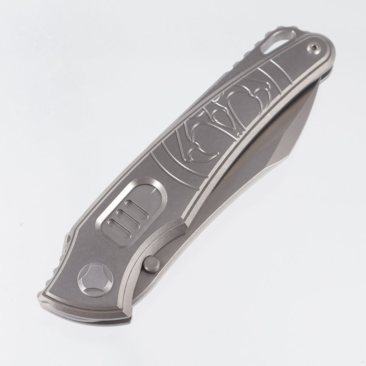 Hawk Knives Talon Auto - Full Brightwash Titanium - Brightwash M390