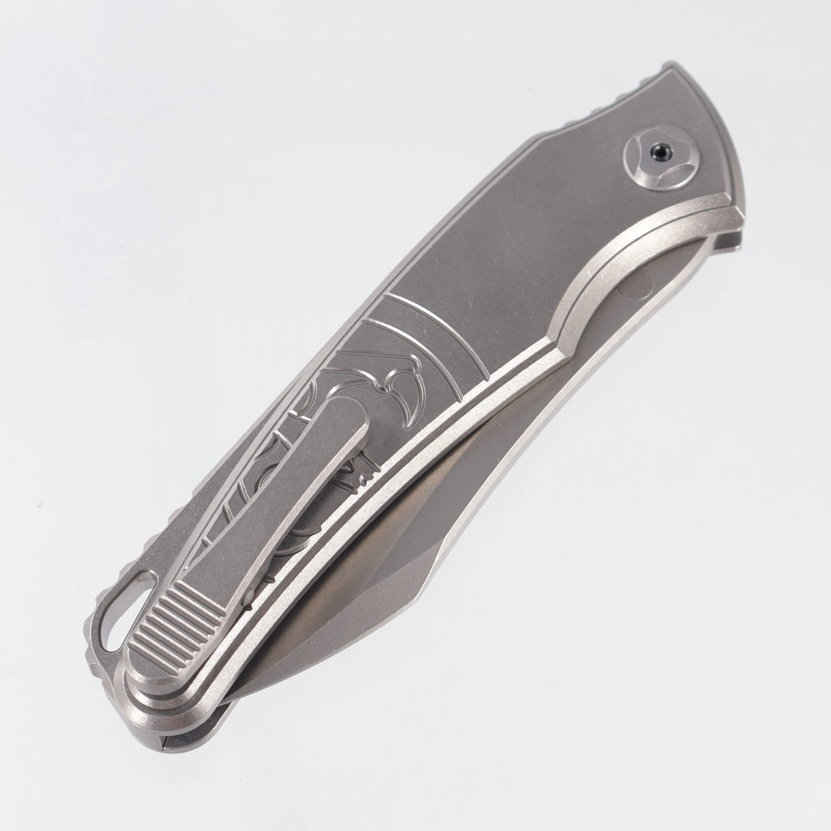 Hawk Knives Talon Auto - Full Brightwash Titanium - Brightwash M390
