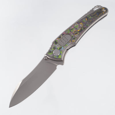 Hawk Knives Talon Auto - Brightwash Titanium w/ Honeycomb 80s Camo Carbon - Brightwash M390 - BROP Exclusive