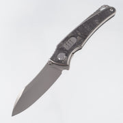 Hawk Knives Talon Auto - Brightwash Titanium w/ Black Ops Marble Carbon Fiber - Brightwash M390