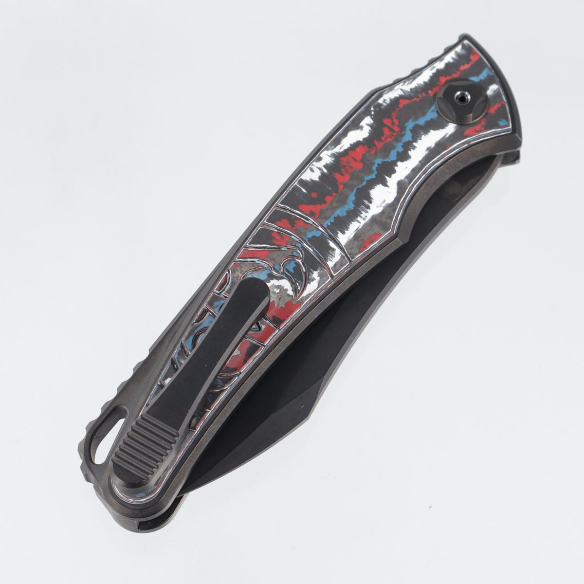 Hawk Knives Talon Auto - DLC Titanium w/ Crosscut Nebula Fat Carbon - DLC M390