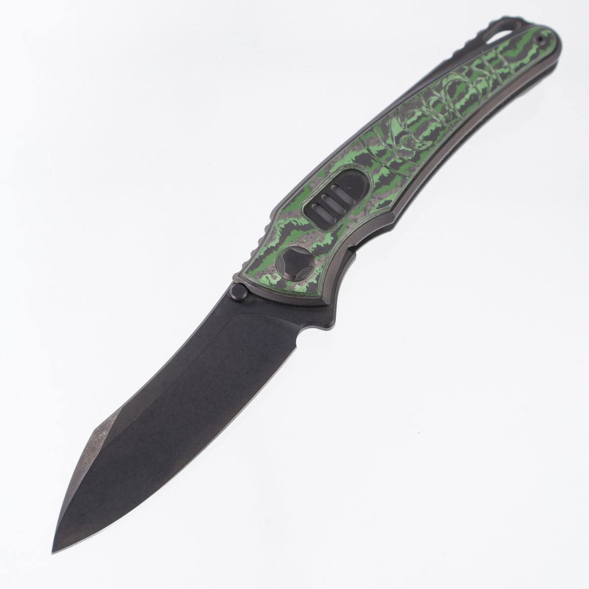 Hawk Knives Talon Auto - DLC Titanium w/ Crosscut Junglewear Fat Carbon - DLC M390