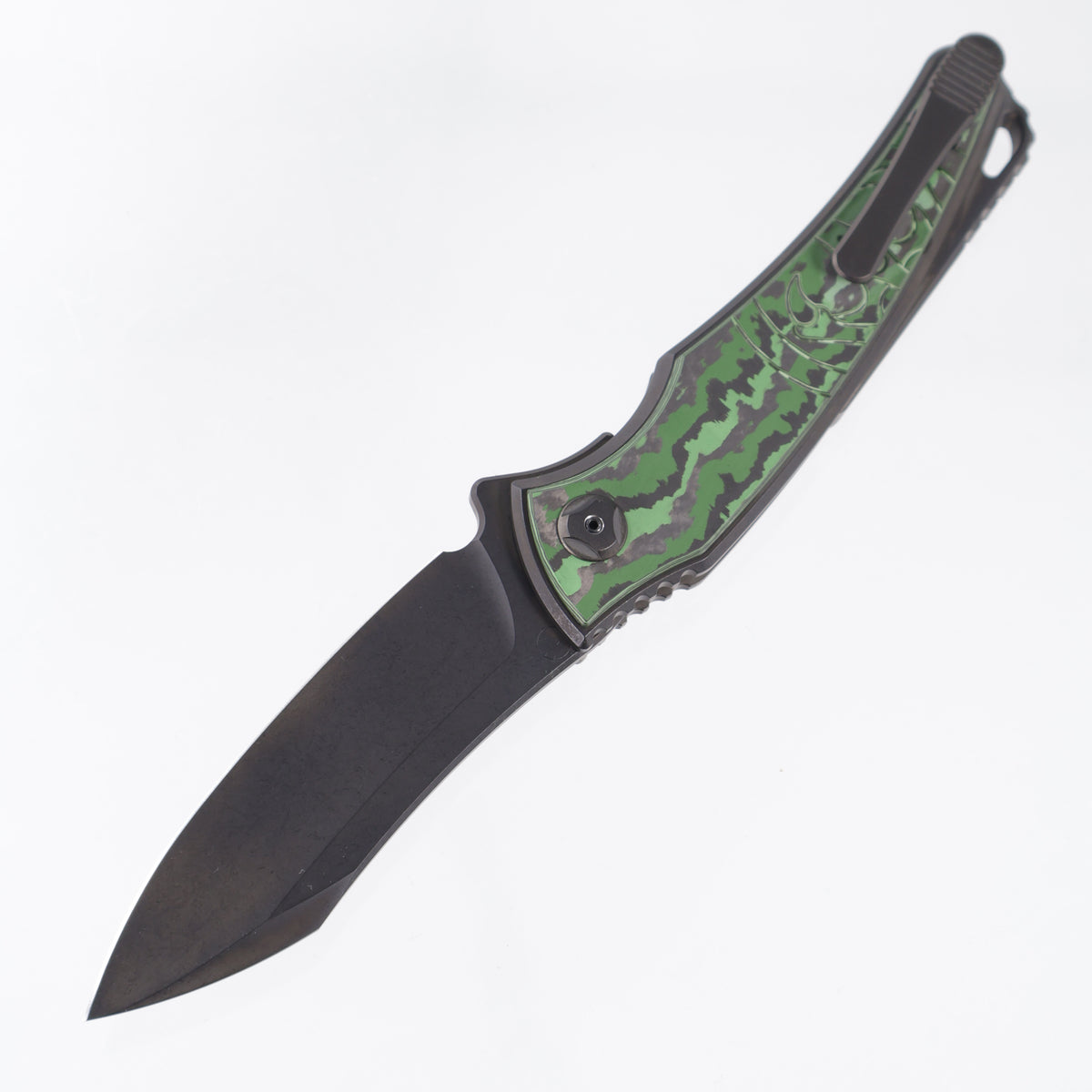 Hawk Knives Talon Auto - DLC Titanium w/ Crosscut Junglewear Fat Carbon - DLC M390