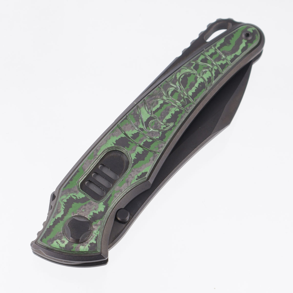 Hawk Knives Talon Auto - DLC Titanium w/ Crosscut Junglewear Fat Carbon - DLC M390