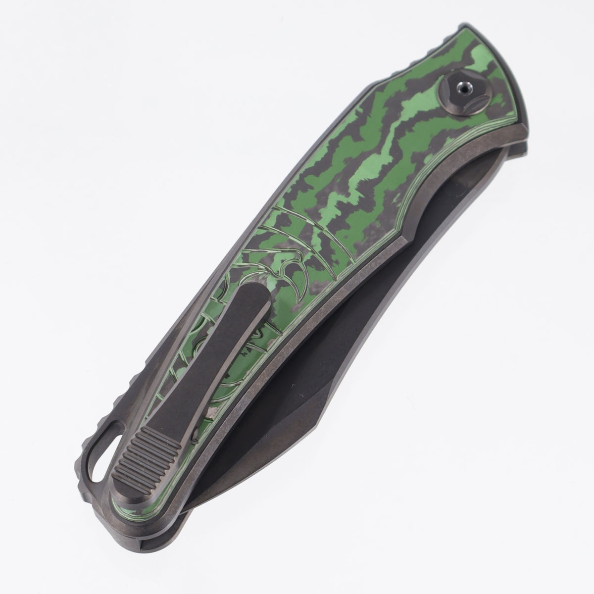 Hawk Knives Talon Auto - DLC Titanium w/ Crosscut Junglewear Fat Carbon - DLC M390