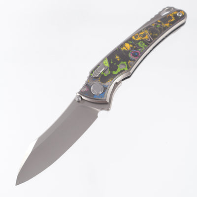 Hawk Knives Talon - Brightwash Titanium w/ 80s Camo Carbon - Brightwash M390 - BROP Exclusive