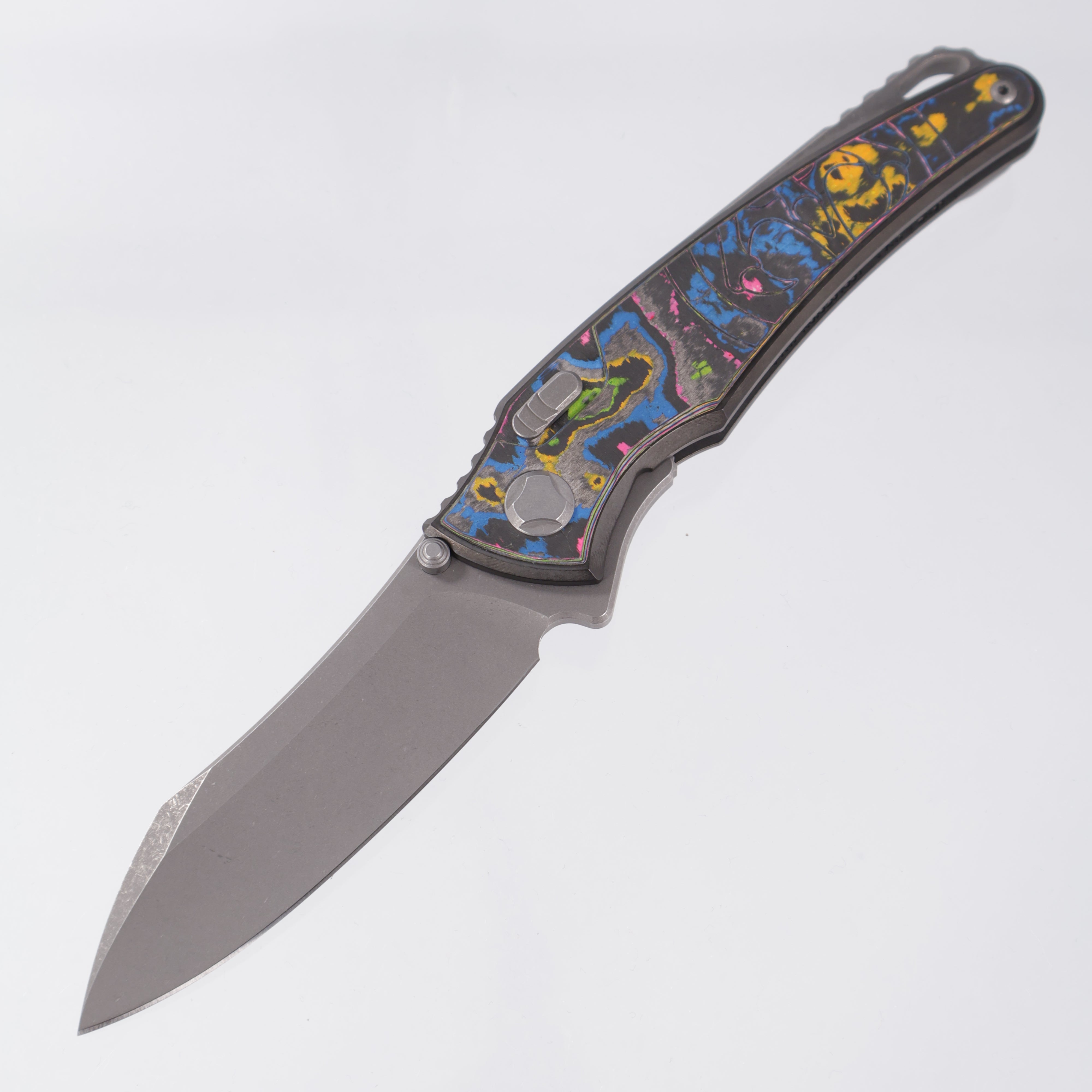 Hawk Knives Talon - DLC Titanium w/ 80s Camo Carbon - Tumbled M390 - BROP Exclusive