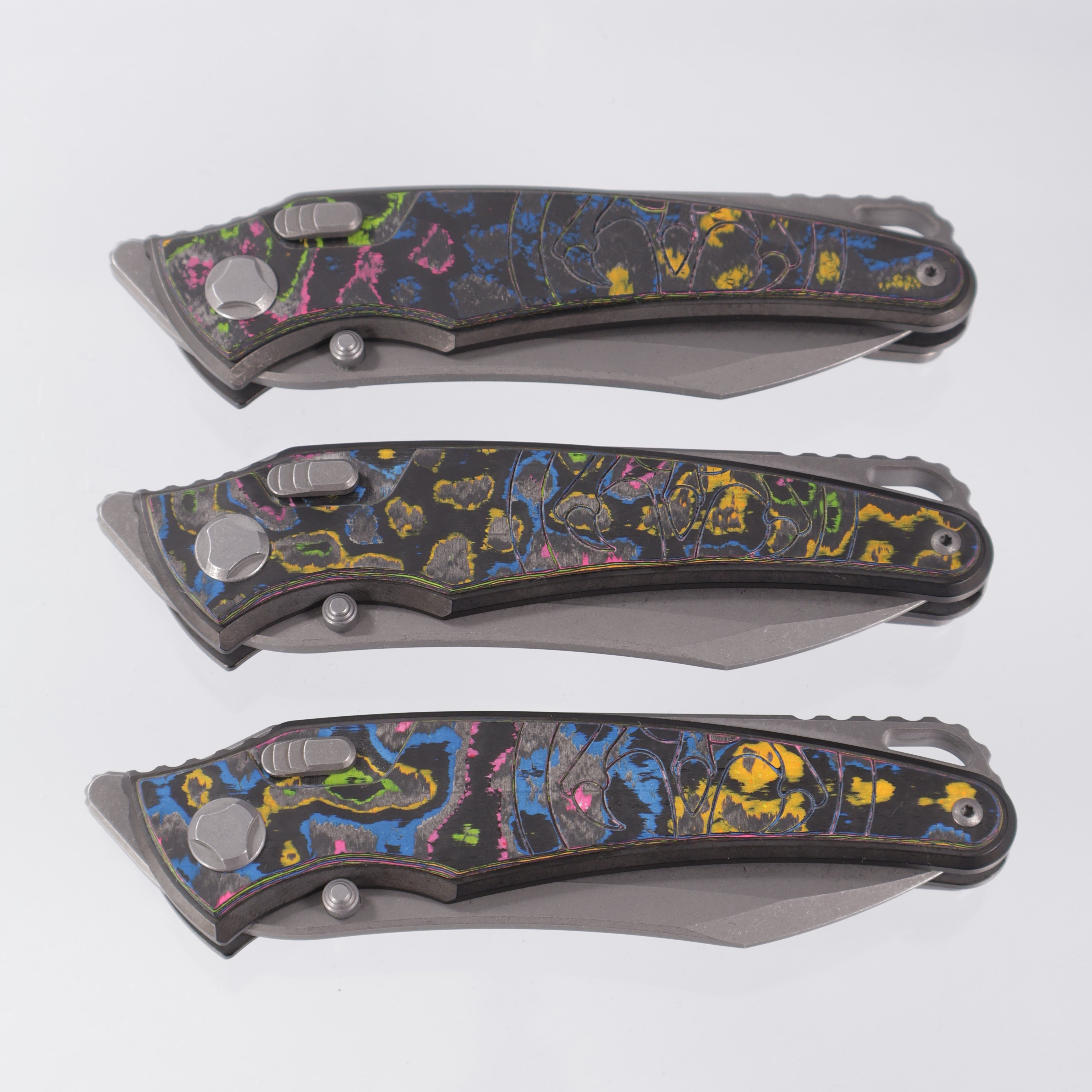 Hawk Knives Talon - DLC Titanium w/ 80s Camo Carbon - Tumbled M390