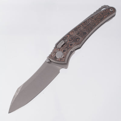 Hawk Knives Talon - Tumbled Titanium w/ Unicopper Fat Carbon - Tumbled M390